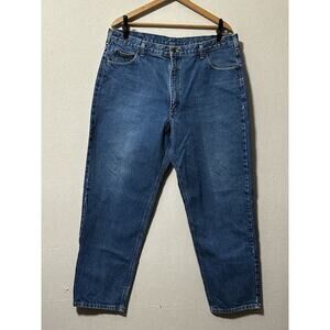 CARHARTT Blue Relaxed Fit Denim Jeans Men's Size 42x32 Carpenter Style Pants 🔥